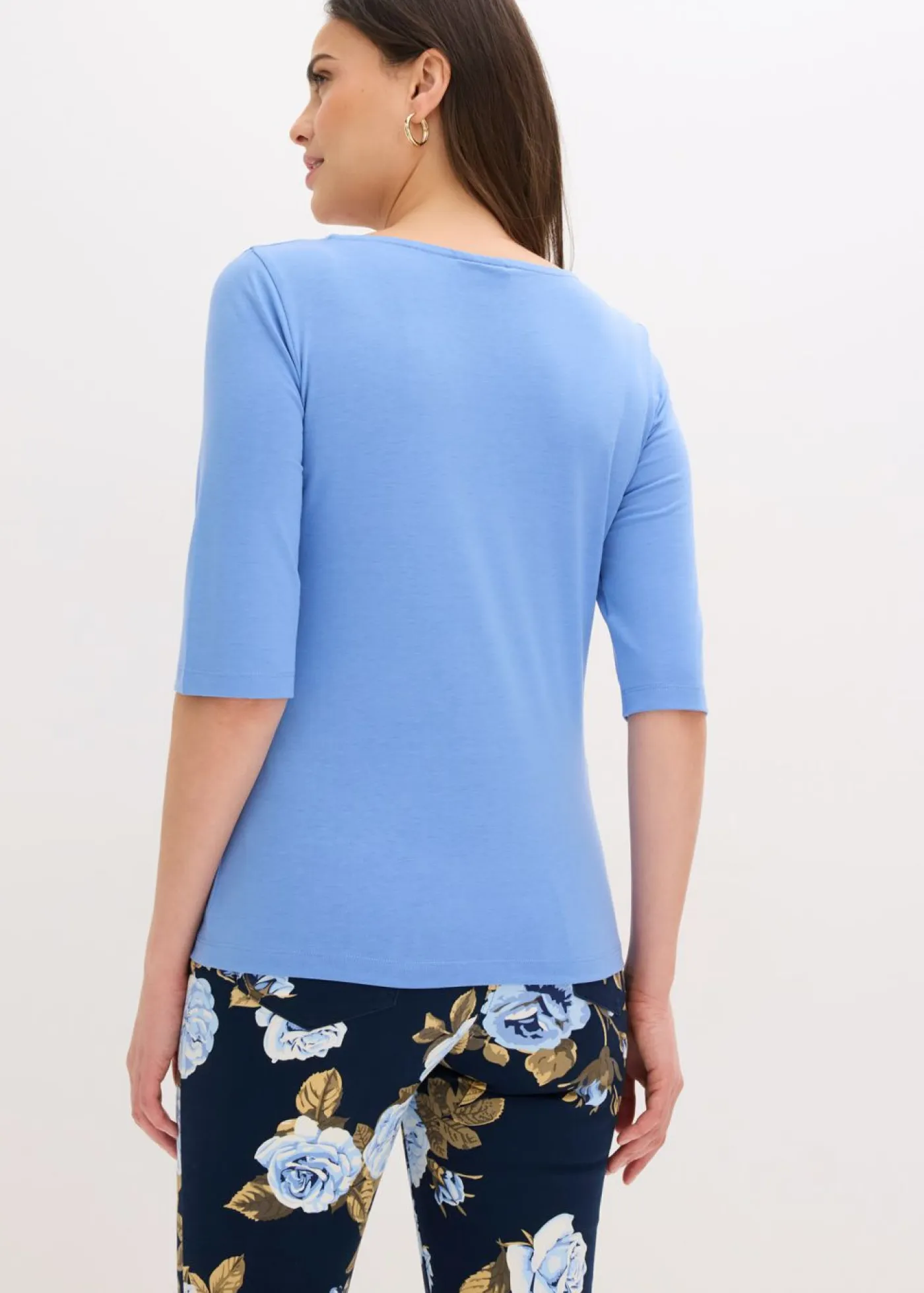 bonprix bonprix Camisetas|Novedades>Camiseta con encaje azul provenzal