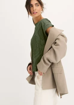 Mujer bonprix bonprix Camiseta con encaje calado