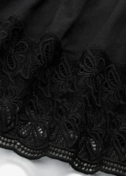 Mujer bonprix bonprix Camiseta con encaje en el escote