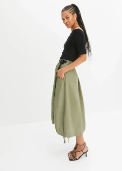 Mujer bonprix bonprix Camiseta con escote bañera en mezcla de viscosa