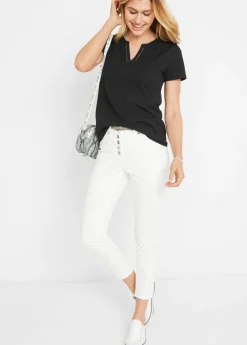 Mujer bonprix bonprix Camiseta con escote decorativo