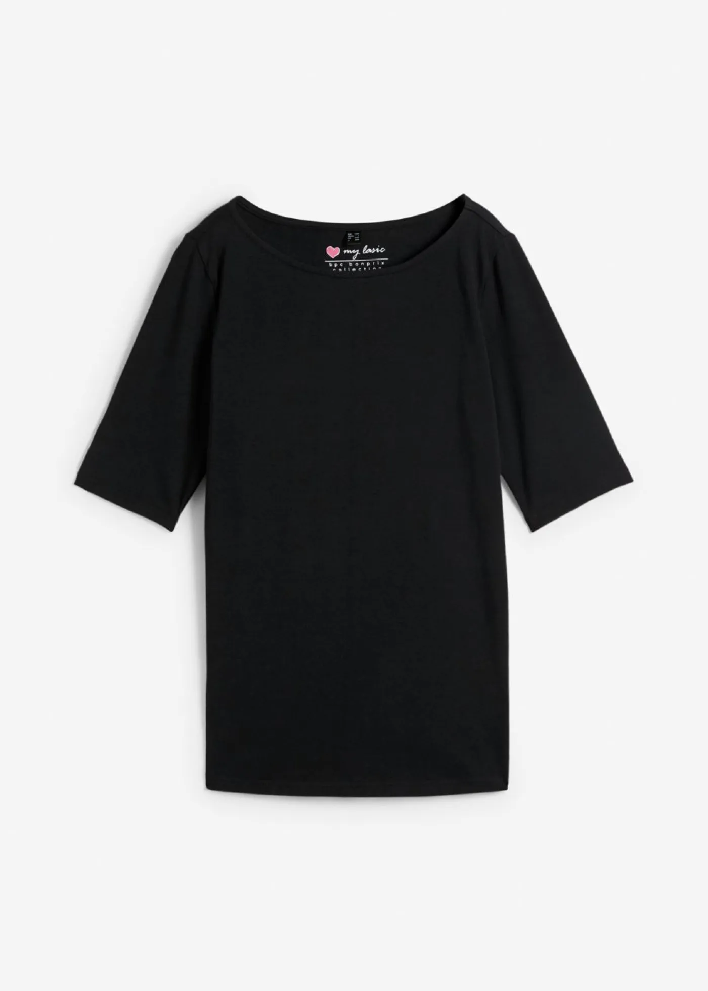 Mujer bonprix bonprix Camiseta con escote en U y media manga