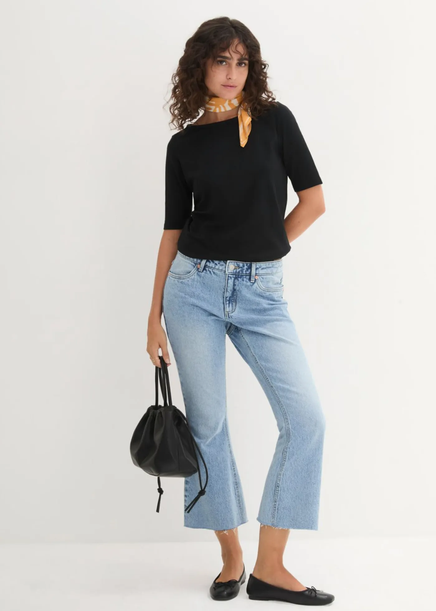 Mujer bonprix bonprix Camiseta con escote en U y media manga