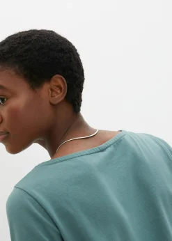 Mujer bonprix bonprix Camiseta con escote en U y media manga