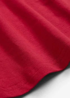 bonprix bonprix Básicos|Camisetas>Camiseta con escote en U y media manga Rojo
