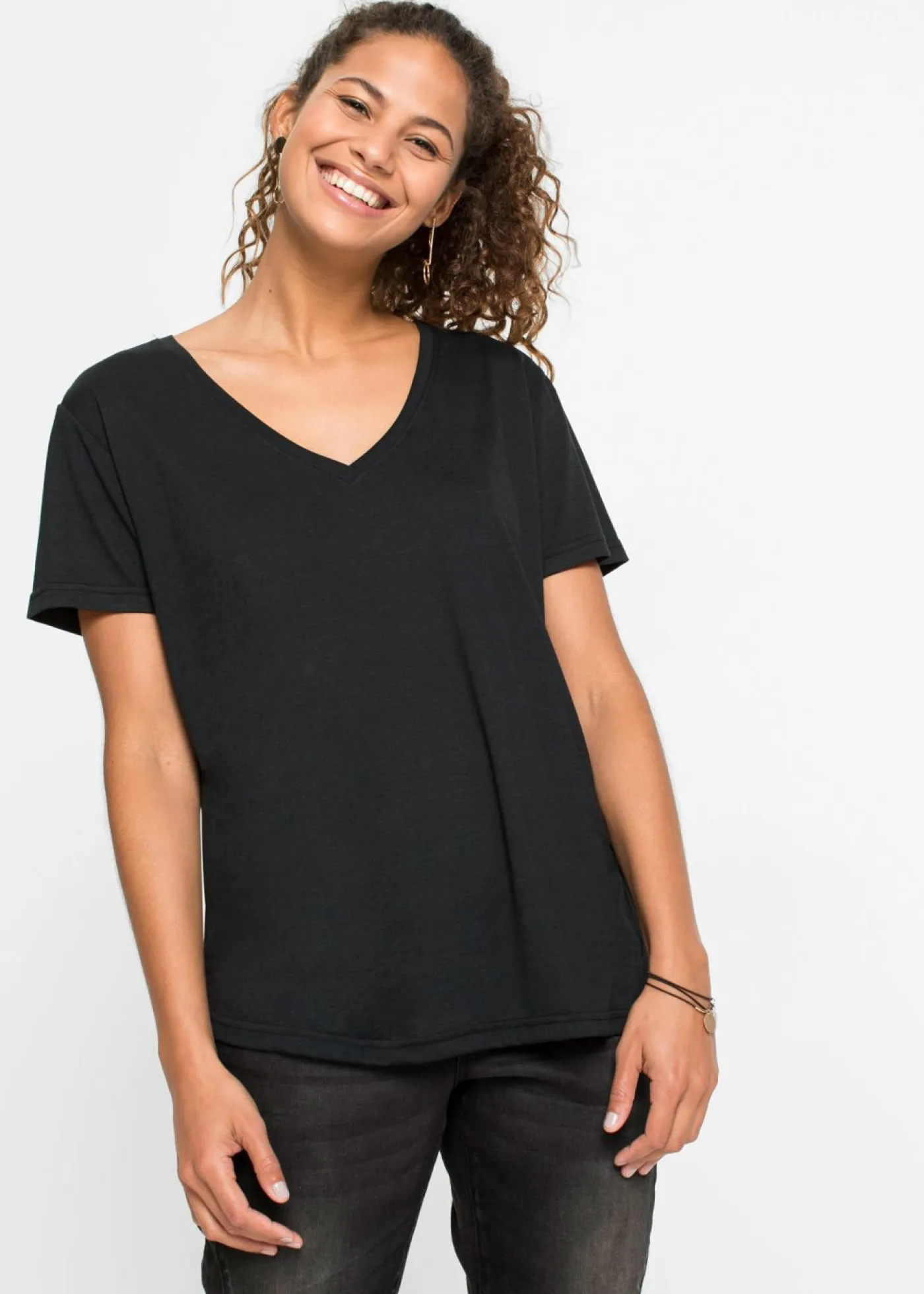 Mujer bonprix bonprix Camiseta con escote en V