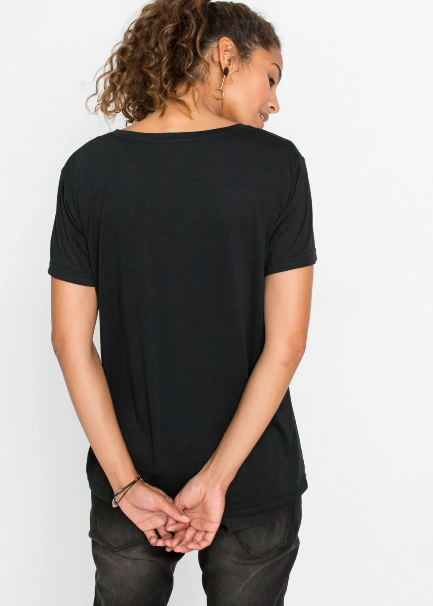 Mujer bonprix bonprix Camiseta con escote en V