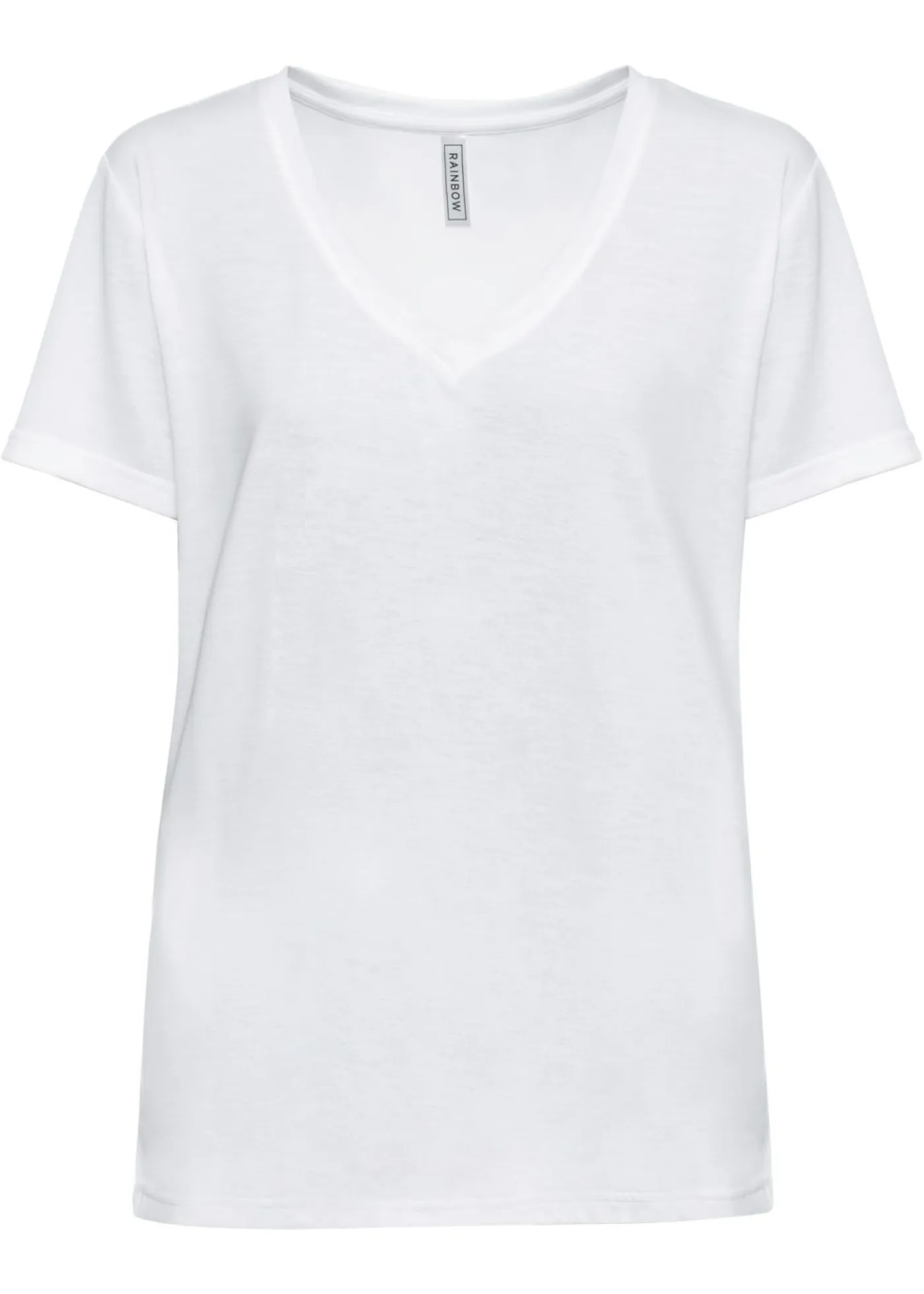 bonprix bonprix Básicos|Camisetas>Camiseta con escote en V Blanco