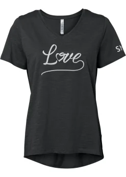 bonprix bonprix Camisetas>Camiseta con estampado Negro estampado