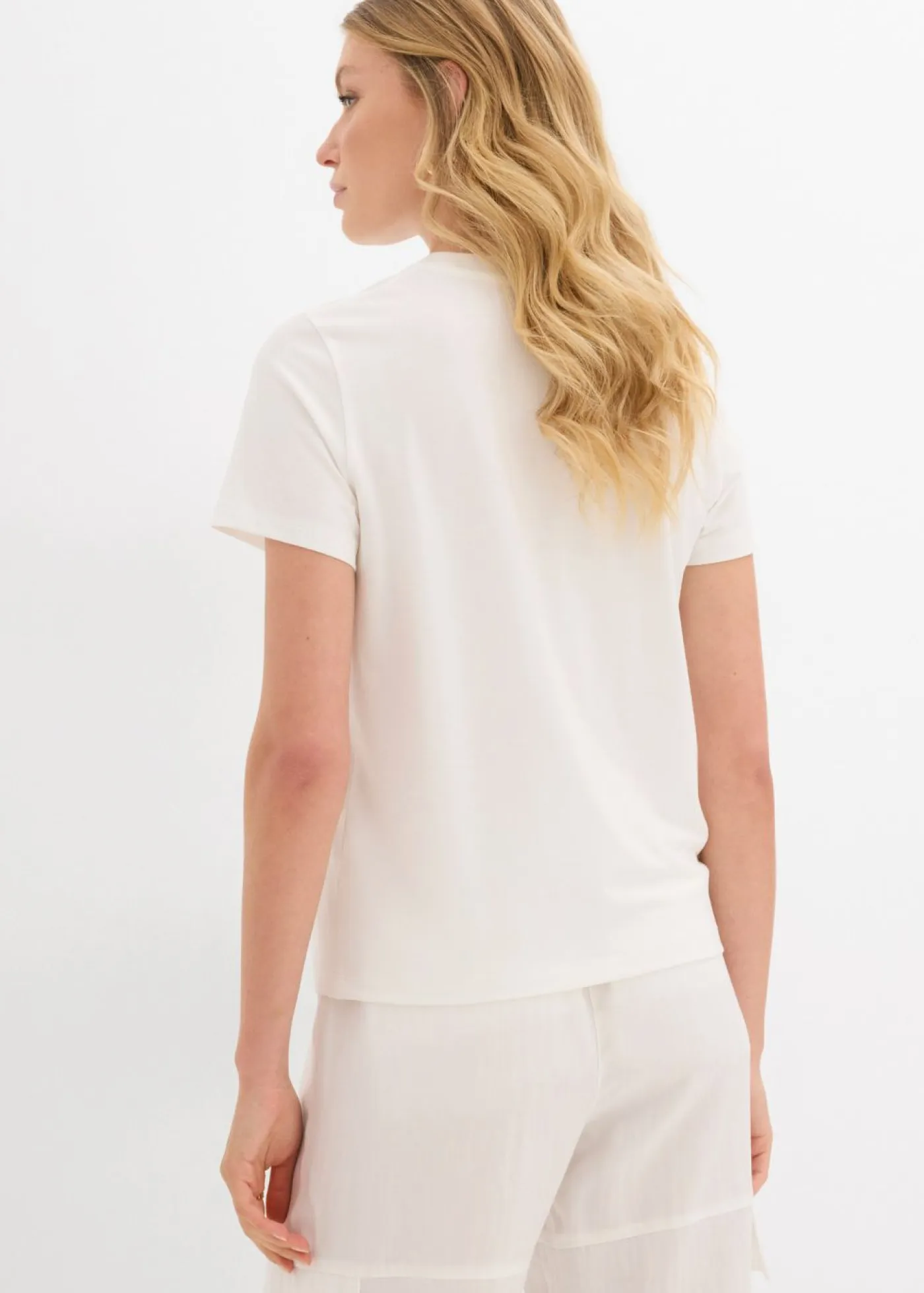 bonprix bonprix Camisetas>Camiseta con estampado blanco lana-azul mentol