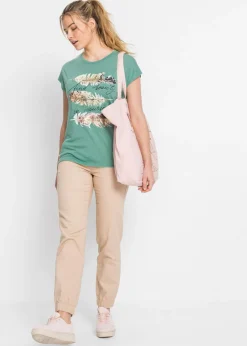 Mujer bonprix bonprix Camiseta con estampado brillante