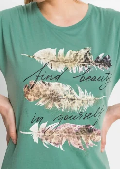 Mujer bonprix bonprix Camiseta con estampado brillante