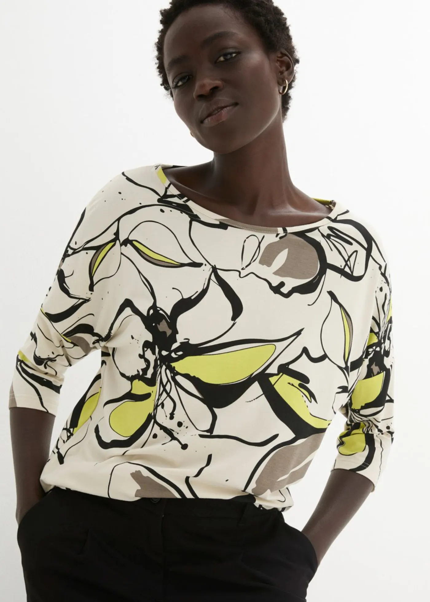 Mujer bonprix bonprix Camiseta con estampado de flores