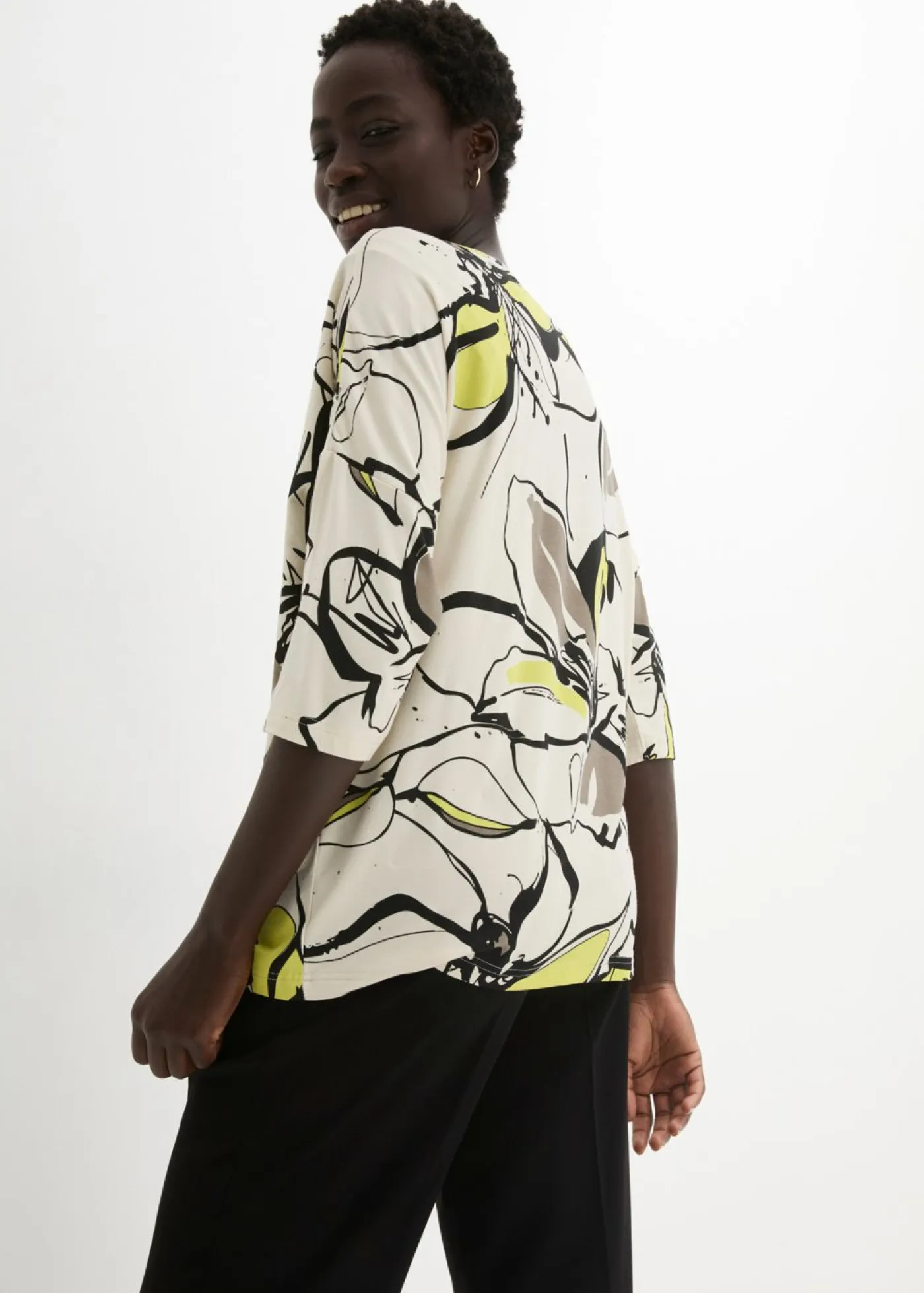 Mujer bonprix bonprix Camiseta con estampado de flores