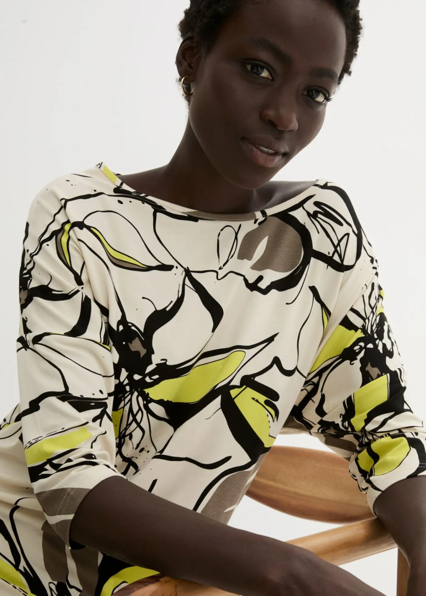 Mujer bonprix bonprix Camiseta con estampado de flores