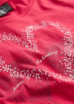 Mujer bonprix bonprix Camiseta con estampado de corazón de algodón orgánico