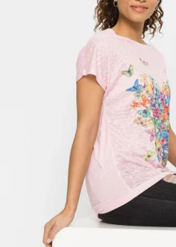 Mujer bonprix bonprix Camiseta con estampado de mariposa