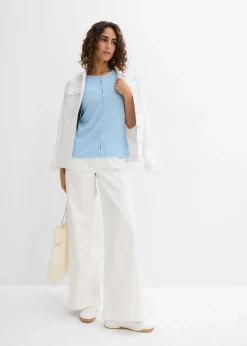 Mujer bonprix bonprix Camiseta con estructura y botones