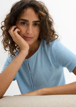 Mujer bonprix bonprix Camiseta con estructura y botones