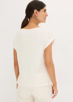 Mujer bonprix bonprix Camiseta con inserto de malla