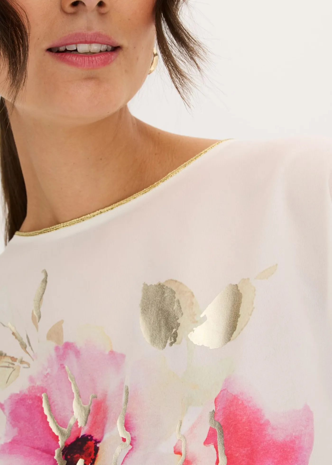 Mujer bonprix bonprix Camiseta con inserto de malla