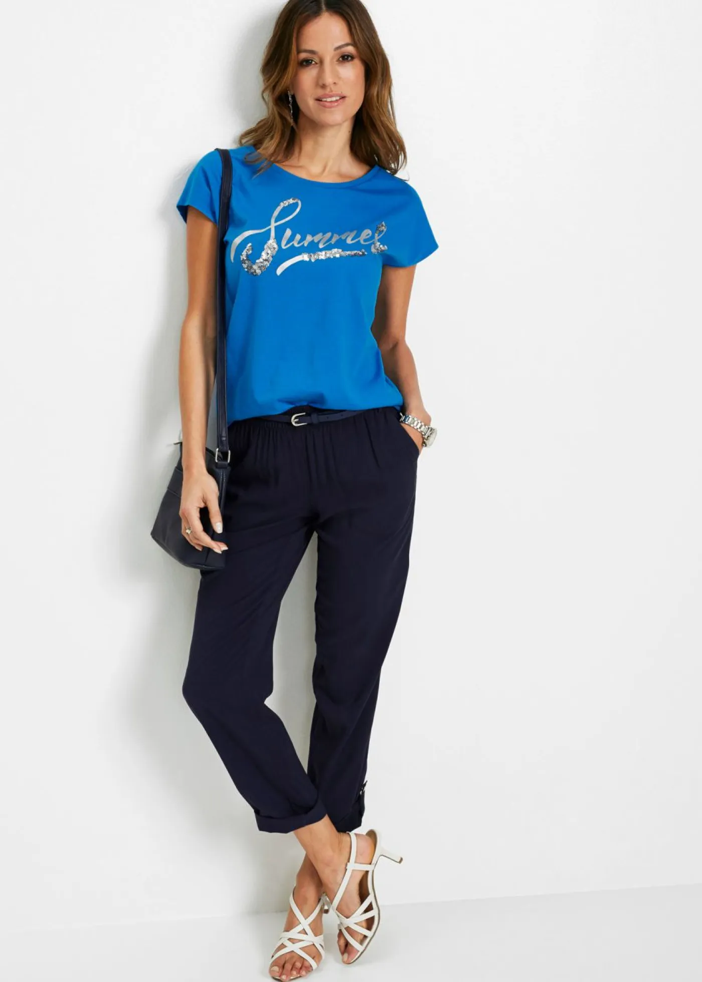 Mujer bonprix bonprix Camiseta con lentejuelas