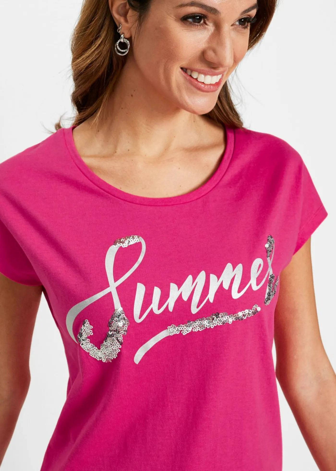 Mujer bonprix bonprix Camiseta con lentejuelas
