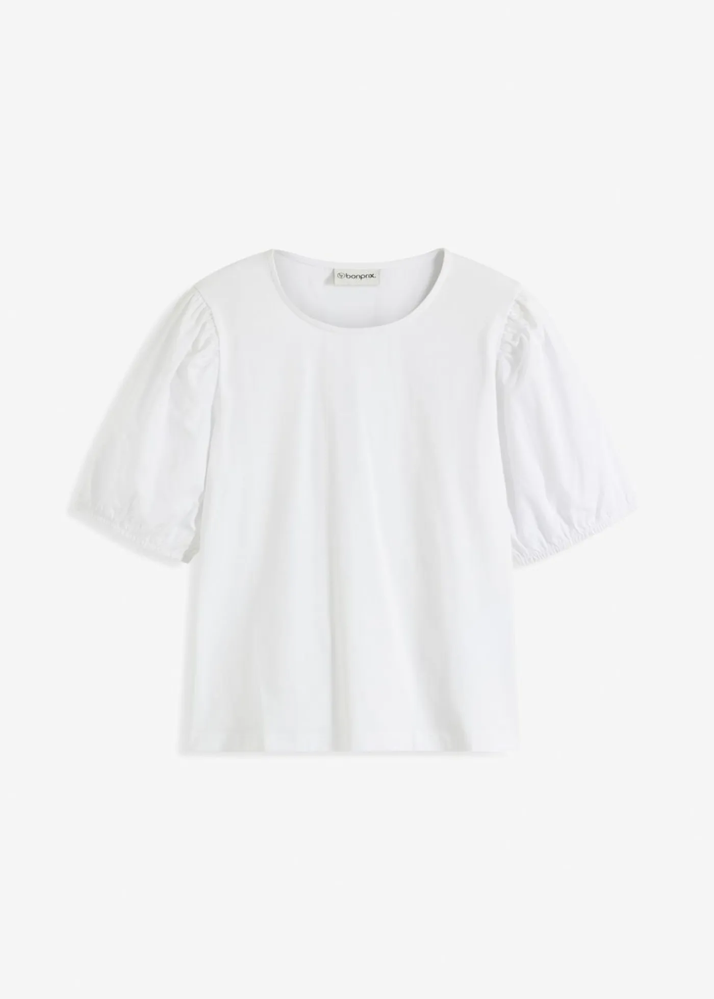 bonprix bonprix Camisetas|Novedades>Camiseta con mangas abullonadas Blanco