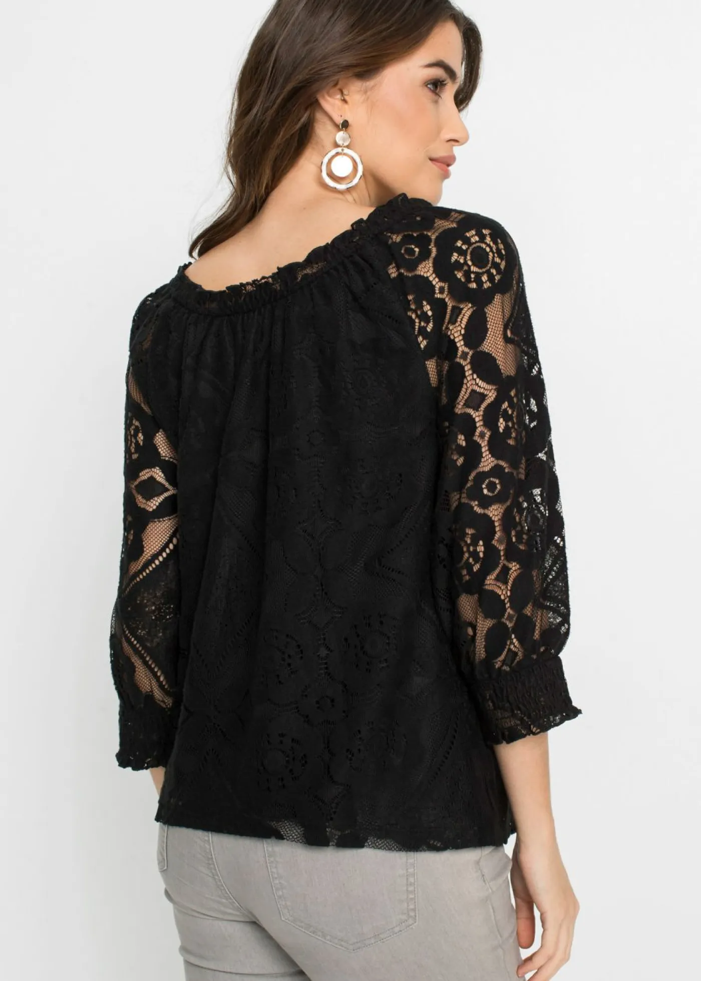 Mujer bonprix bonprix Camiseta con mangas abullonadas