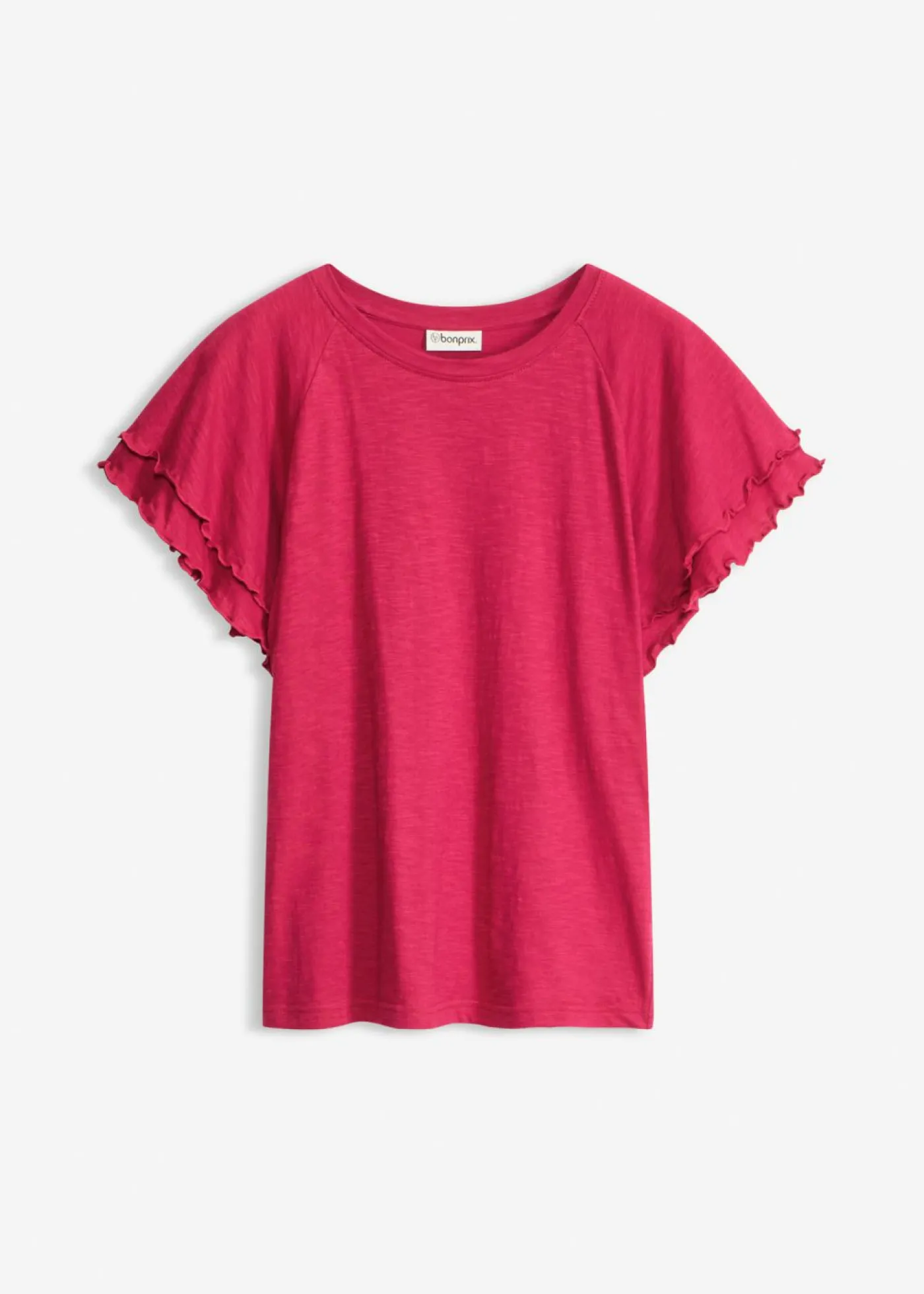 bonprix bonprix Camisetas>Camiseta con mangas llamativas Rojo sangría
