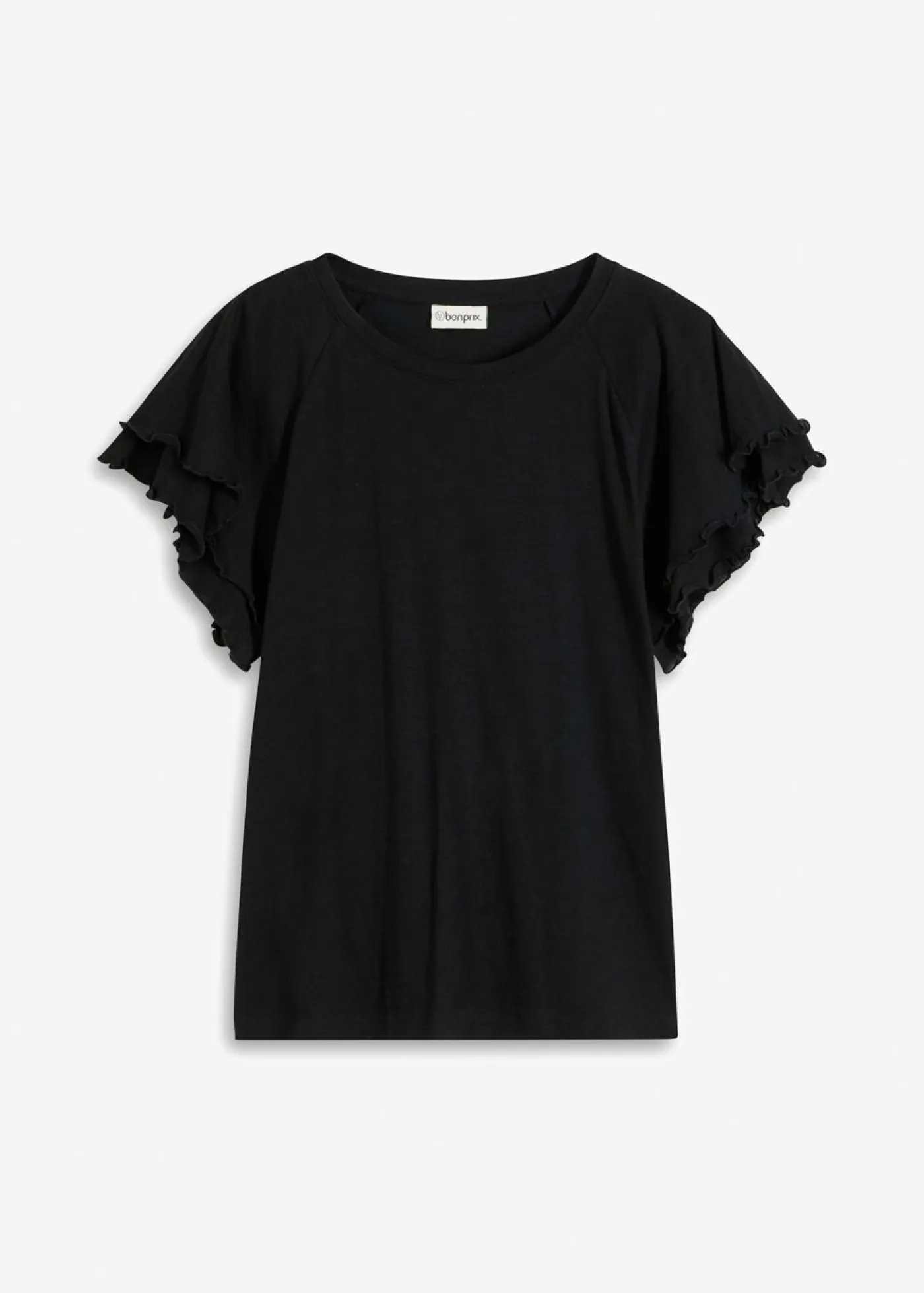 bonprix bonprix Camisetas>Camiseta con mangas llamativas Negro