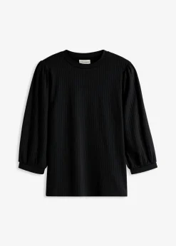 bonprix bonprix Camisetas>Camiseta con mangas voluminosas Negro