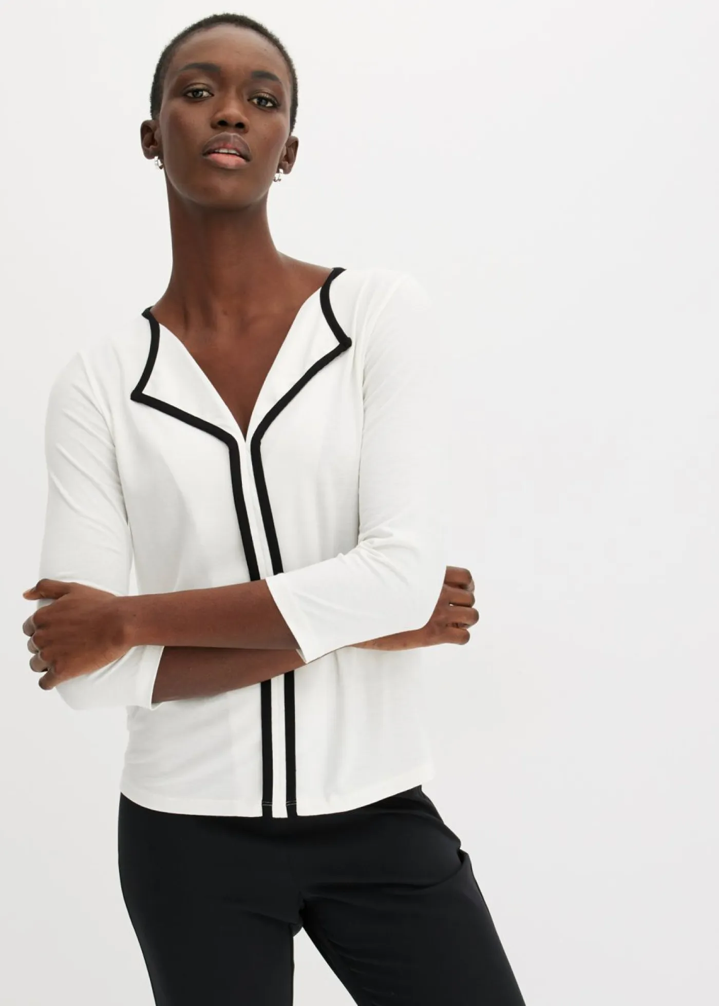 Mujer bonprix bonprix Camiseta con panel en contraste