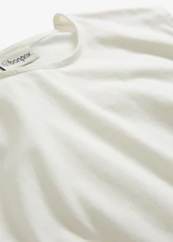bonprix bonprix Camisetas>Camiseta con puños elásticos Blanco lana