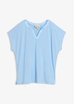 Mujer bonprix bonprix Camiseta con ribete de satén