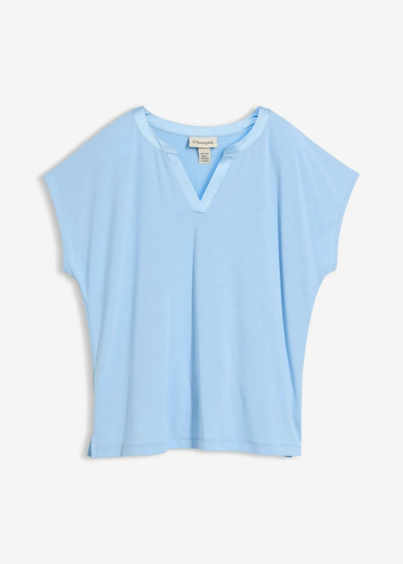 Mujer bonprix bonprix Camiseta con ribete de satén