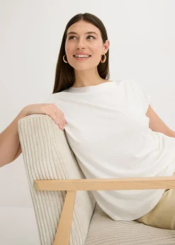 Mujer bonprix bonprix Camiseta con ribete de satén