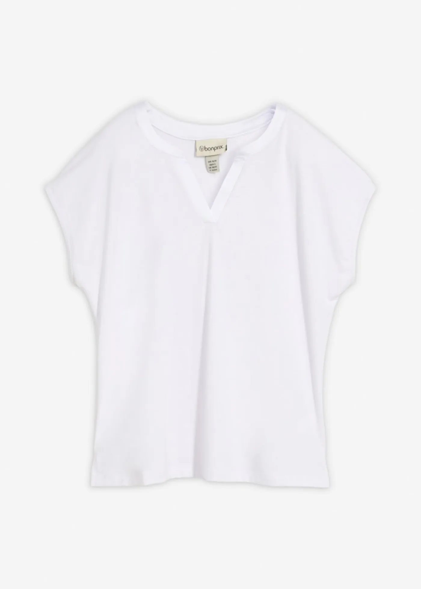 bonprix bonprix Camisetas|Novedades>Camiseta con ribete de satén Blanco