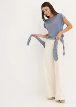 Mujer bonprix bonprix Camiseta con ribete de satén