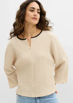 Mujer bonprix bonprix Camiseta con ribete en contraste