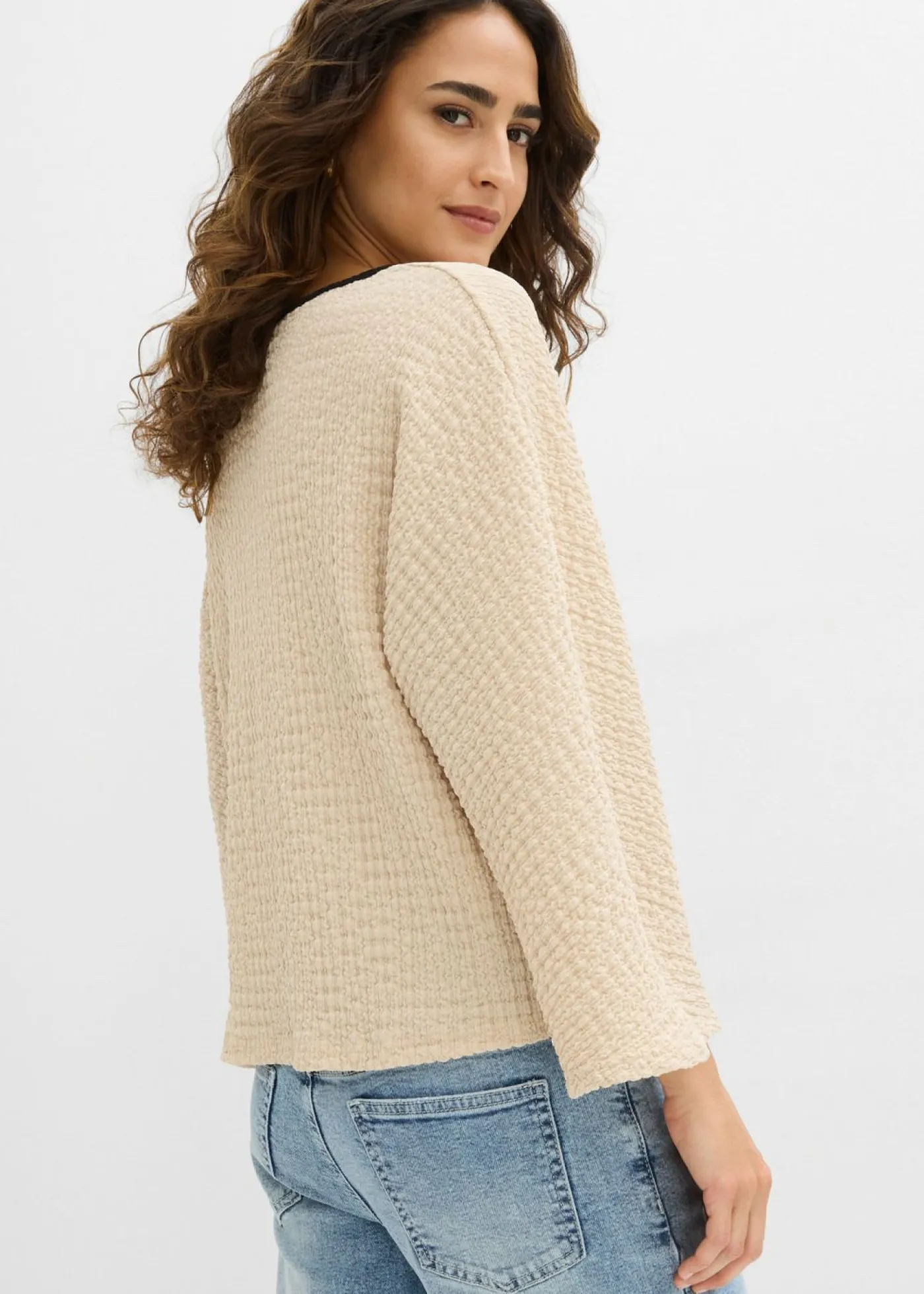 Mujer bonprix bonprix Camiseta con ribete en contraste