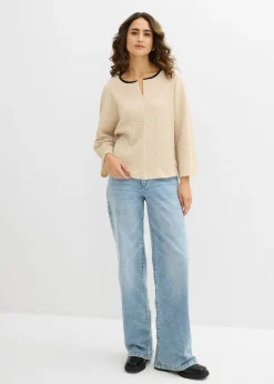 Mujer bonprix bonprix Camiseta con ribete en contraste