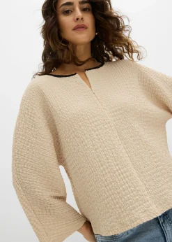 Mujer bonprix bonprix Camiseta con ribete en contraste