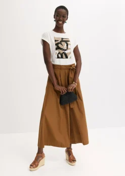 Mujer bonprix bonprix Camiseta con viscosa y piedras brillantes