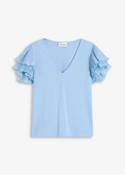 Mujer bonprix bonprix Camiseta con volantes