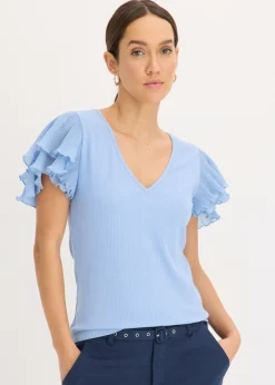 Mujer bonprix bonprix Camiseta con volantes