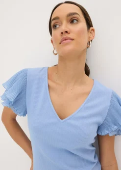 Mujer bonprix bonprix Camiseta con volantes