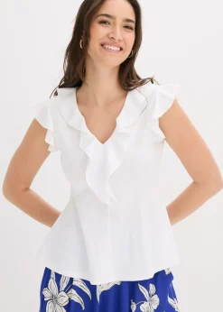 Mujer bonprix bonprix Camiseta con volantes