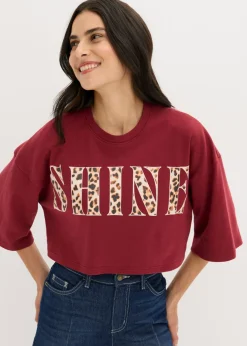 Mujer bonprix bonprix Camiseta corta de algodón orgánico puro