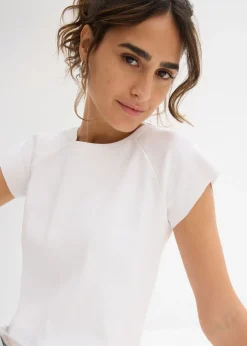 Mujer bonprix bonprix Camiseta corta de canalé